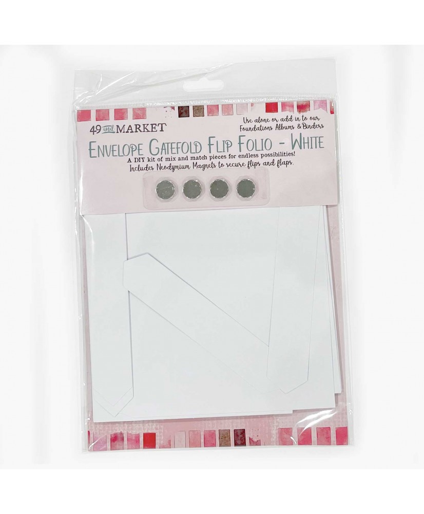 Envelope Gatefold Flip Folio - White Paper Cut out