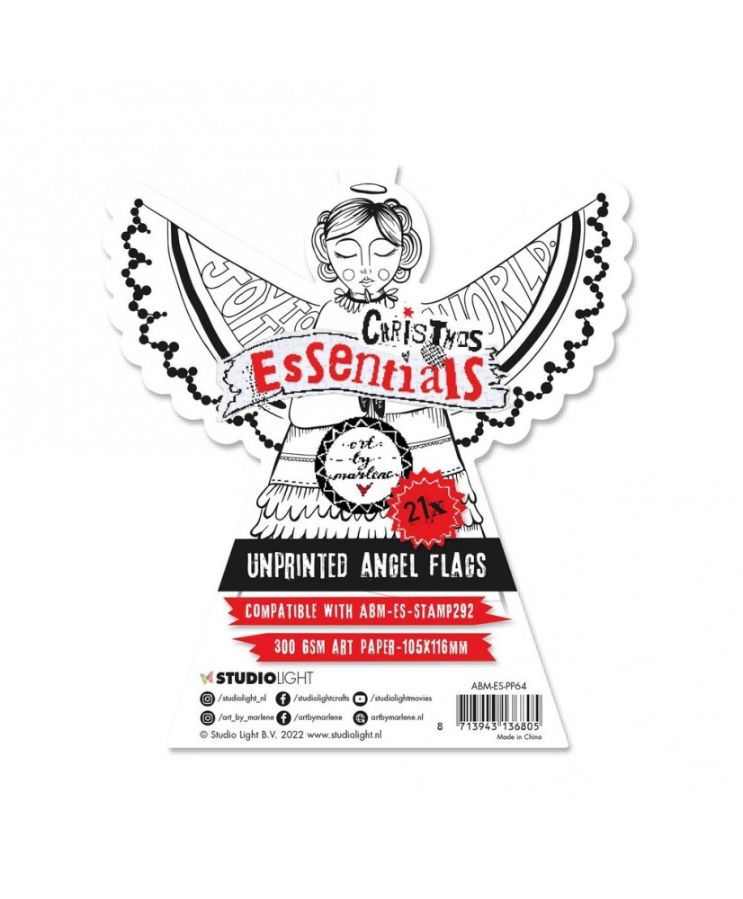 ABM Paper Pad Unprinted Angel Flags Christmas Small