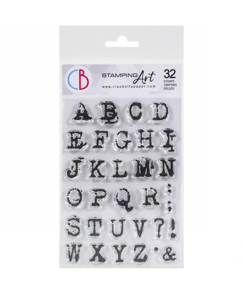 Clear Stamp Set 4x6 Reporter Uppercase Alphabet