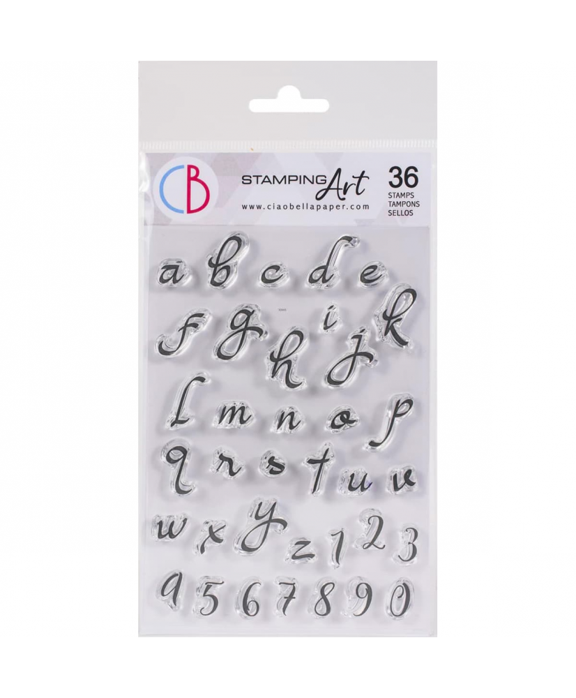 Clear Stamp Set 4x6 Moonlight Lowercase Alphabet