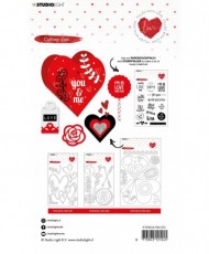 Cutting Die Heart shaped box filled with love 148x210mm nr.353