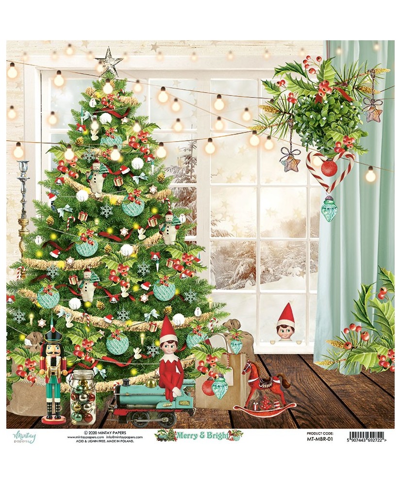 Merry & Bright 12X12 Sheet (x1)