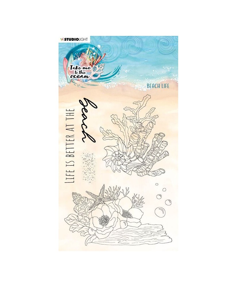 Clear stamp Beach Life Take me to the Ocean 6Pcs