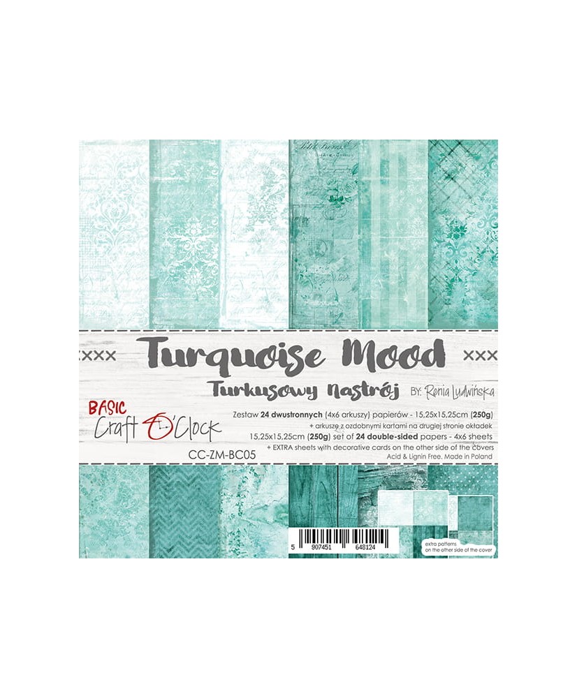 Turquoise Mood - Set Of Papers 6x6