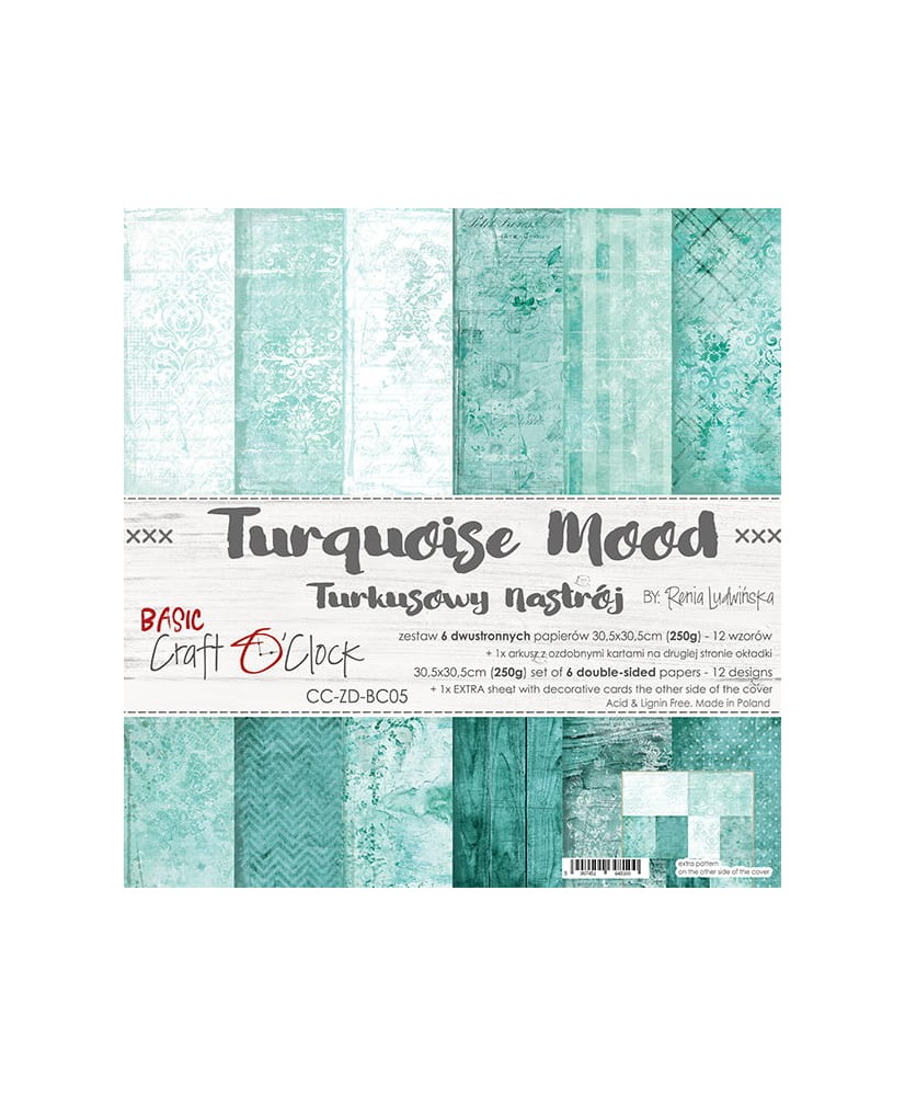 Turquoise Mood - Set Of Papers 12x12