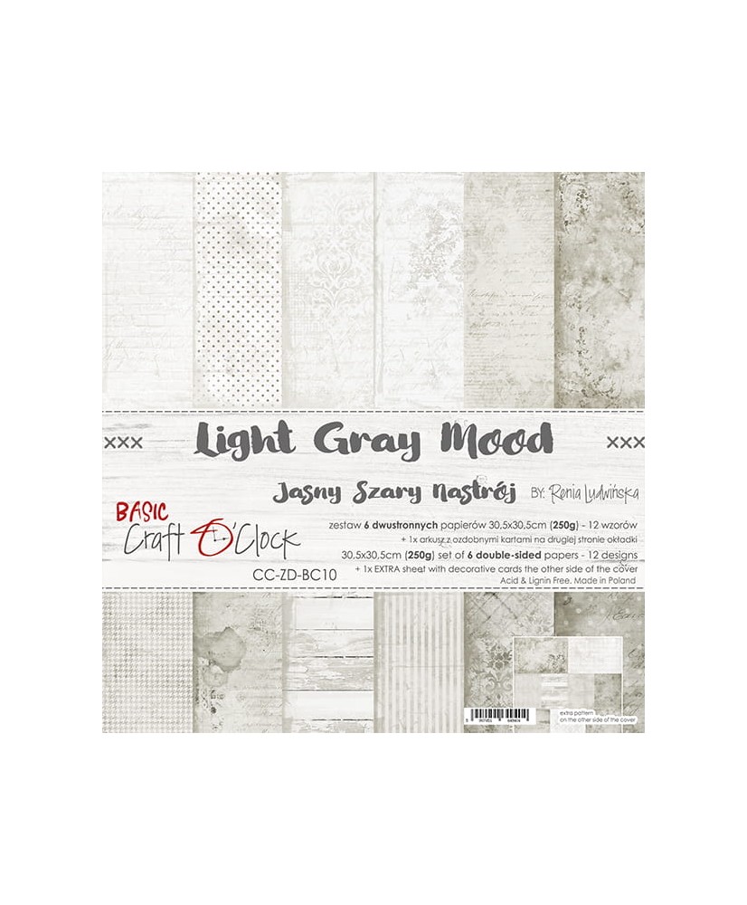 Light Gray Mood - A Set Of Papers 30,5x30,5cm