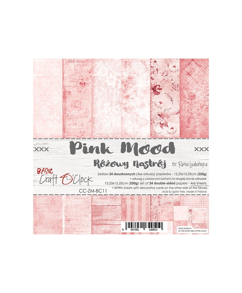 Pink Mood - A Set Of Papers 15,25x15,25cm
