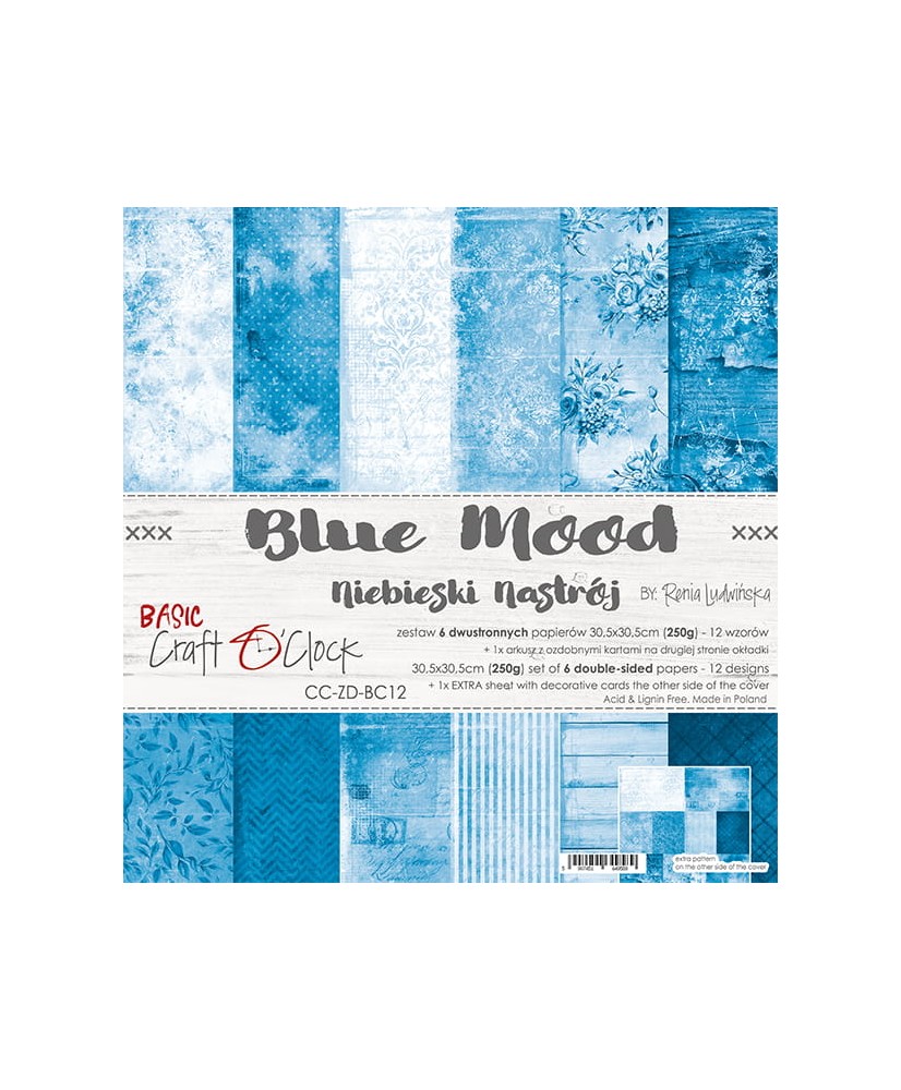 Blue Mood - Set Of Papers 12x12