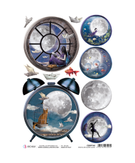 Rice Paper A4 Moon and Me Alarm Clock