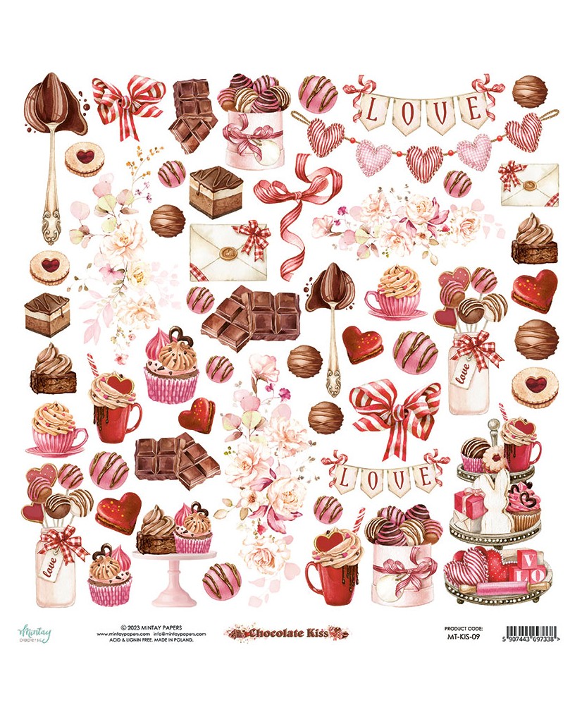 12 x 12 Elements Paper - Chocolate Kiss
