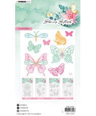 Cutting Die Fly Blooming Butterfly 96x138 13 PC