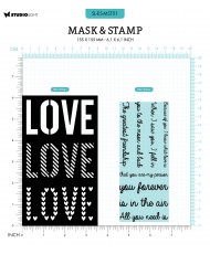 Mask & Stamp Love Sentiments 155x155 9 PC