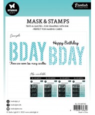 Mask & Stamp Bday Sentiments 155x155 8 PC