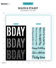 Mask & Stamp Bday Sentiments 155x155 8 PC