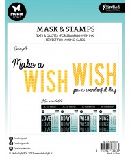 Mask & Stamp Wish Sentiments 155x155x3mm 8 PC