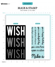 Mask & Stamp Wish Sentiments 155x155 8 PC