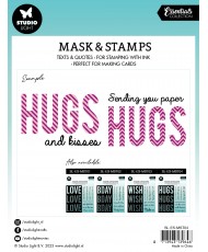 Mask & Stamp Hugs Sentiments 155x155x3mm 9 PC