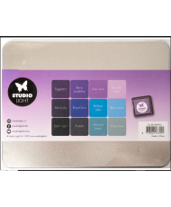 SL Ink Pads WB Dye Ink Purple-Blue 12 PC