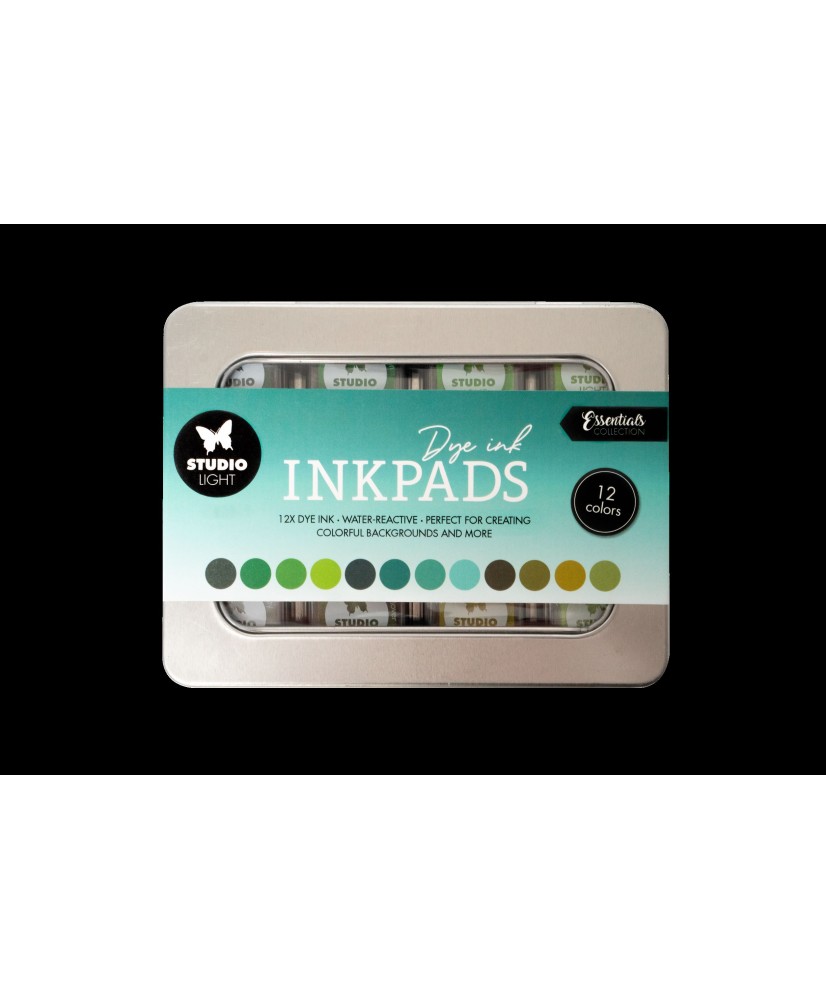 SL Ink Pads WB Dye Ink Green 12 PC