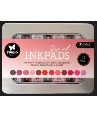 SL Ink Pads WB Dye Ink Red-Pink 12 PC