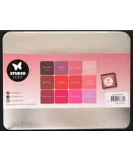 SL Ink Pads WB Dye Ink Red-Pink 12 PC