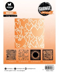 SL Mask Grungy Hearts Grunge Collection 150x150x1mm 1 PC nr.180