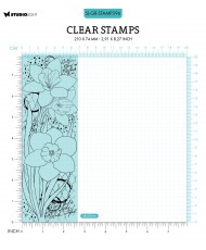 Stamp Daffodil Flowers Grunge 68x202