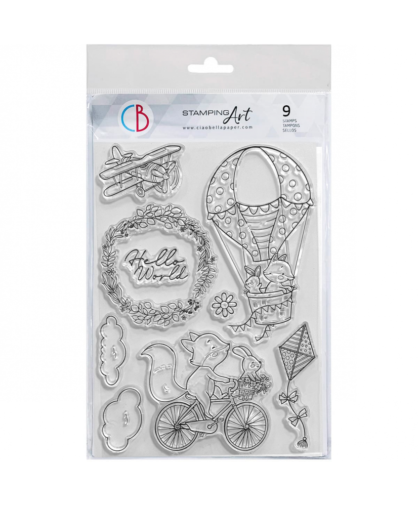 Clear Stamp Set 6x8 Hello World