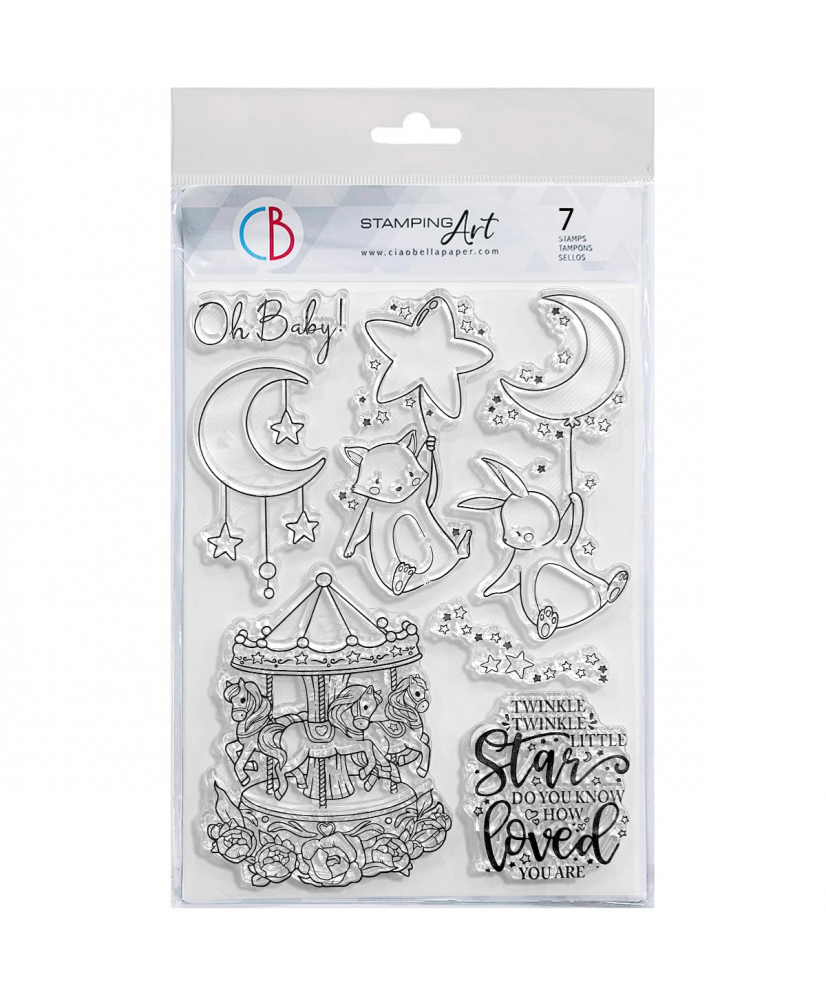 Clear Stamp Set 6x8 Lullaby Carousel