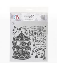 Texture Stencil 8x8 Carousel