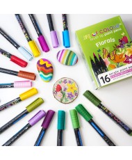 Floral Brush Tips 16pcs