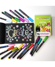 Floral Brush Tips 16pcs