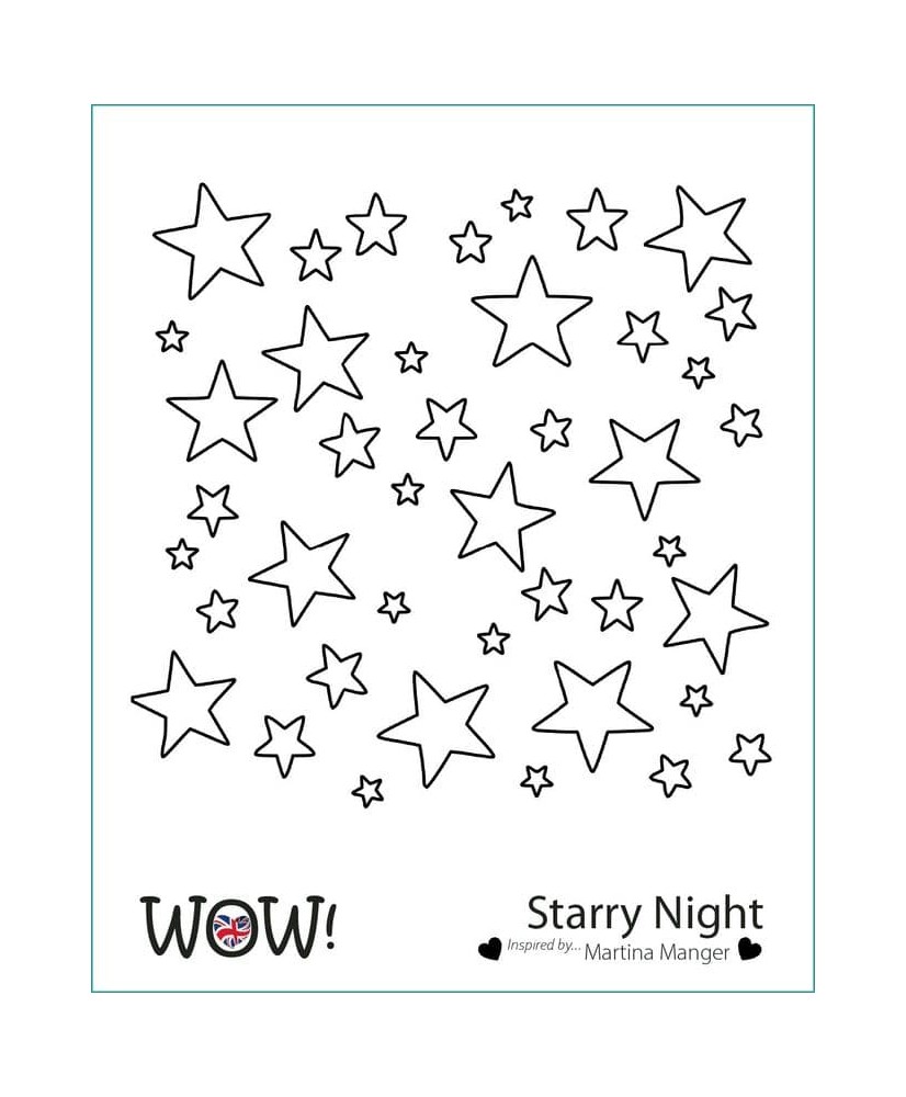 Wow Stencil - Starry Night (by Martina Manger)