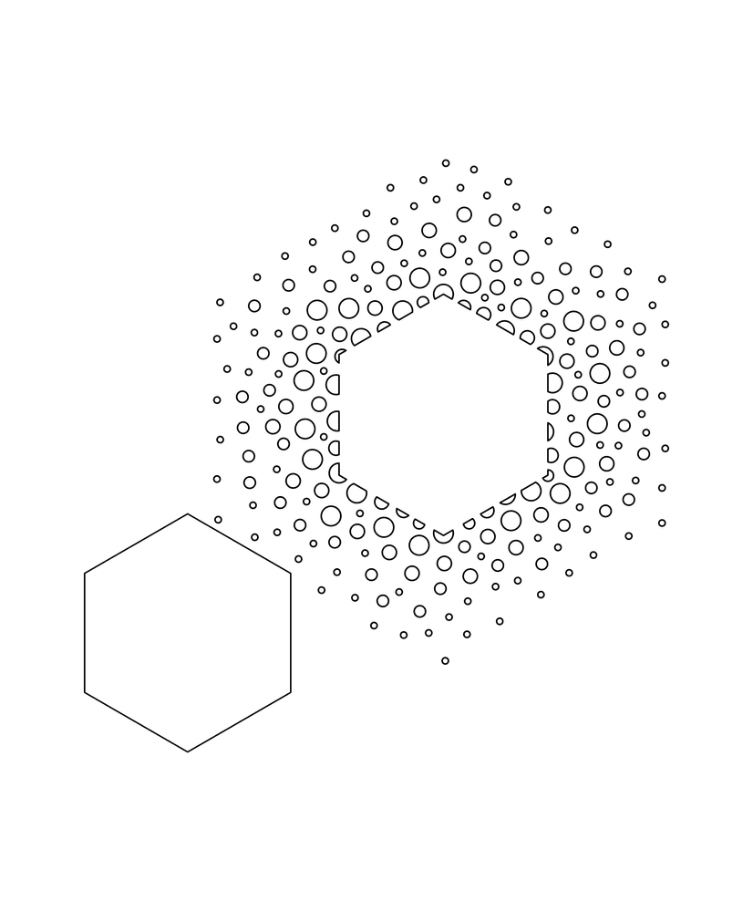 Wow Stencil - Confetti Hexagon (Verity Biddlecombe)