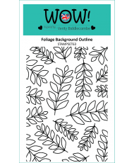 Wow Stamp (A6) - Foliage Bkgrd Outline (byVerityBi