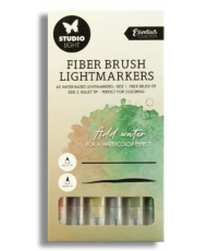 SL Fiber Brush Light Markers Brown Colors 6 PC