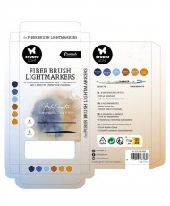 SL Fiber Brush Light Markers Cool Colors 6 PC