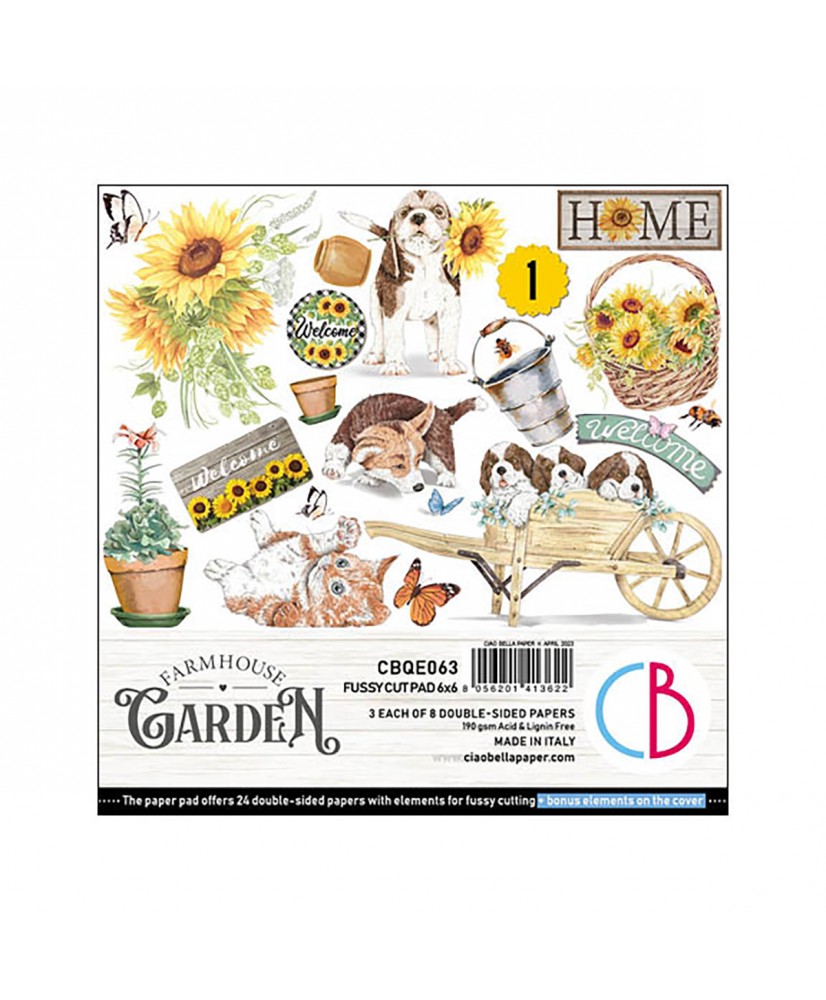 Farmhouse Garden Fussy Cut Pad 6x6 24/Pkg