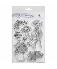 Clear Stamp Set 6x8 Flowers...
