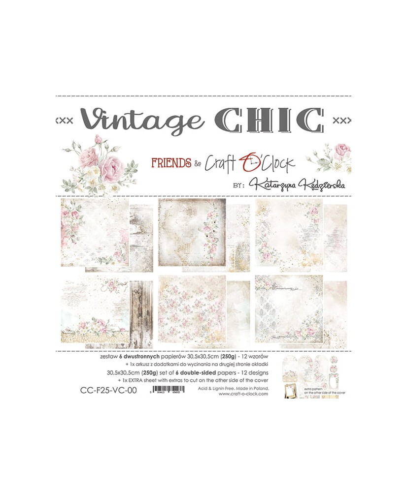 VINTAGE CHIC - Paper Set 30,5x30,5cm