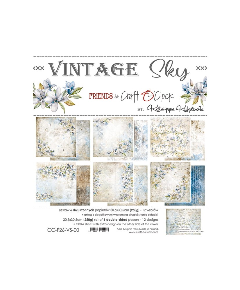 VINTAGE SKY - Paper Set 30,5x30,5cm