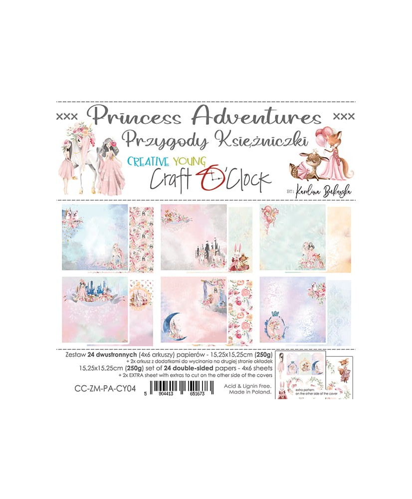 PRINCESS ADVENTURES - Paper Set 15,25x15,25cm