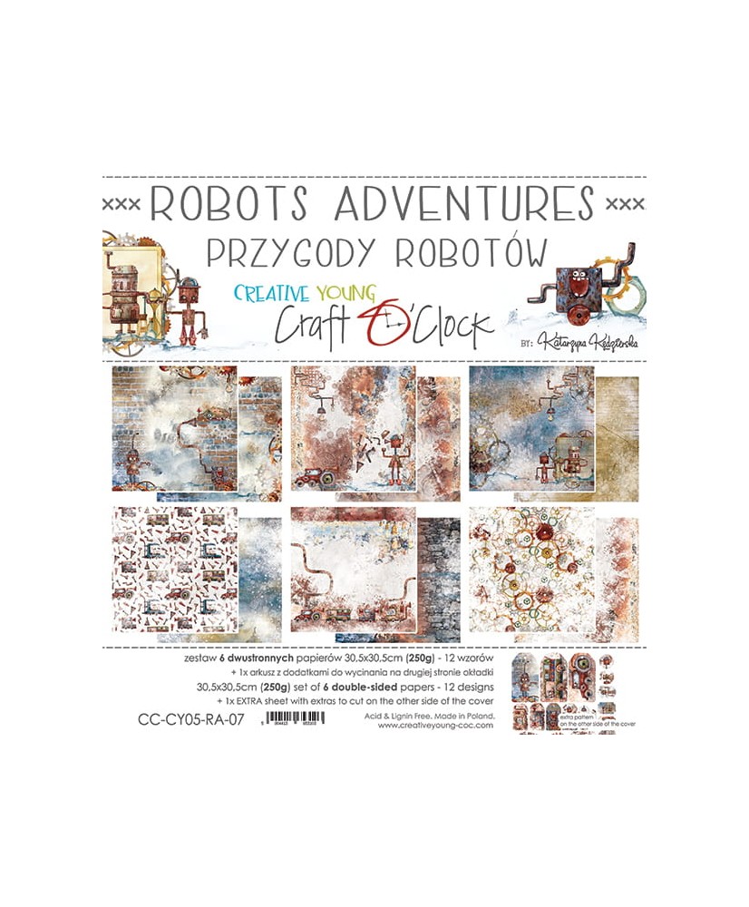 ROBOTS ADVENTURES - Paper Set 30,5x30,5cm