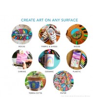 Fluro Acrylic Paint Pens 6pcs