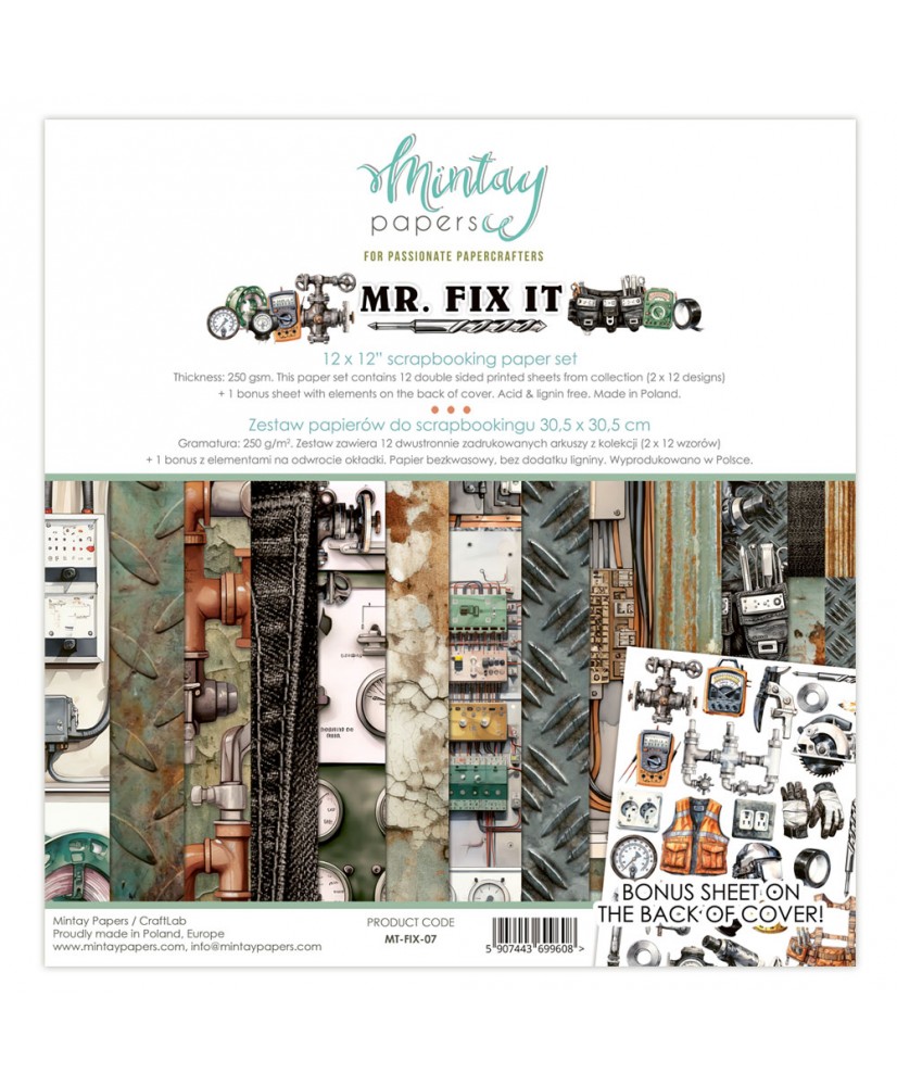 Mr. Fix It - 12 x 12 Paper Set -