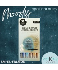 SL Fiber Brush Light Markers Cool Colors 6 PC