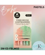 SL Fiber Brush Light Markers Pastel Colors 6 PC