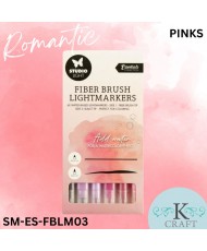 SL Fiber Brush Light Markers Pink Colors 6 PC