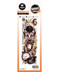 Clear Stamp Cat Gentleman Grunge 68x203mm