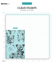 Clear Stamps Sewing Inventions Grunge 6 PC